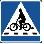 Vägmärke cykelöverfart