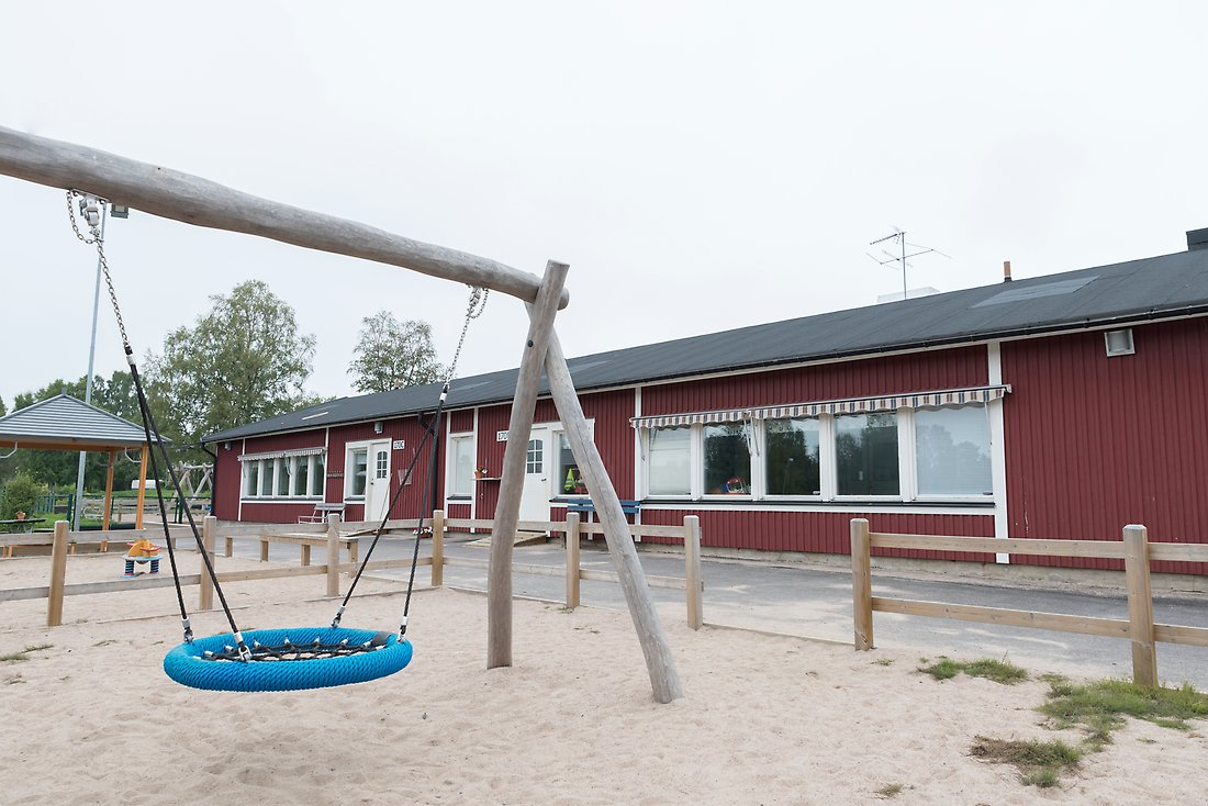 Utomhusmiljö Älvens förskola, en del av förskolans gård