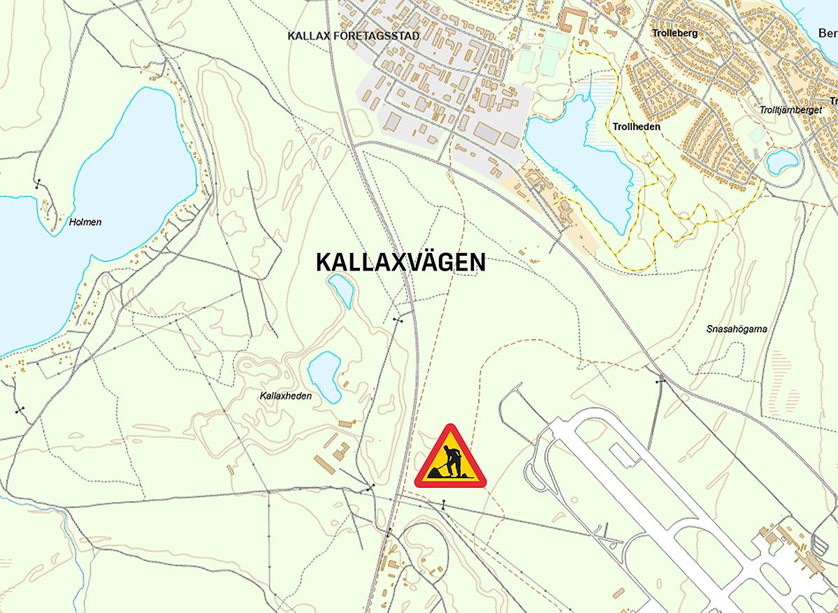 Karta som visar var den nya Hertsökolan byggs