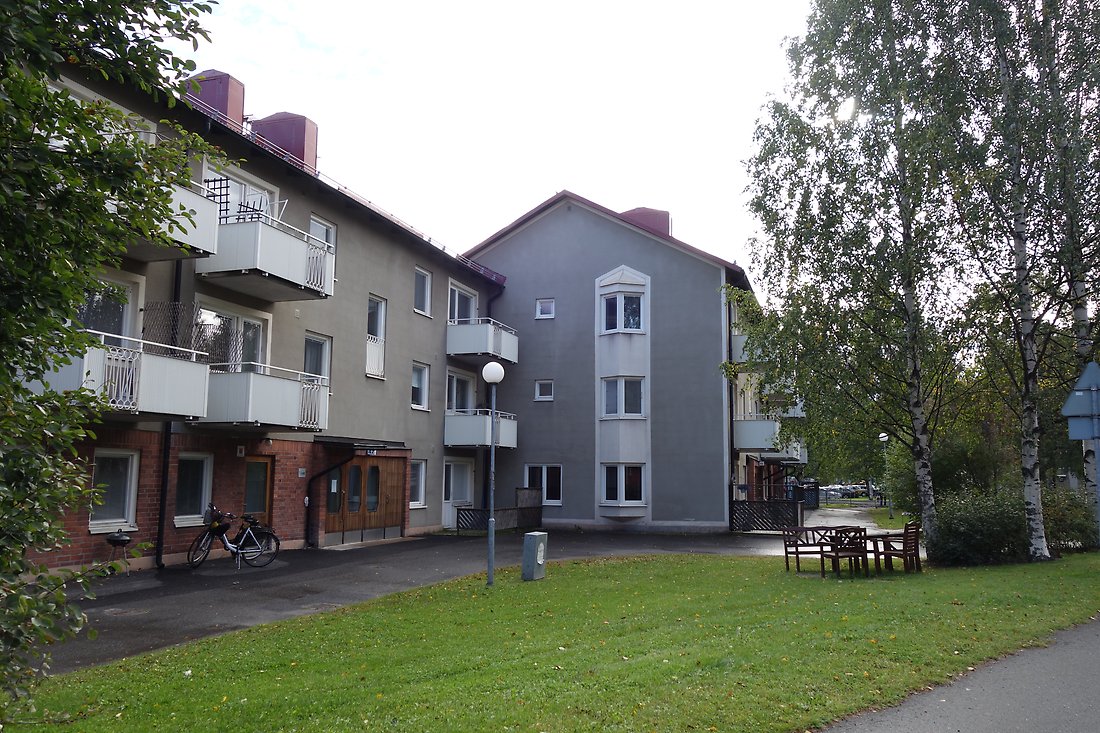 Tidstypiska hus på Malmudden i Luleå
