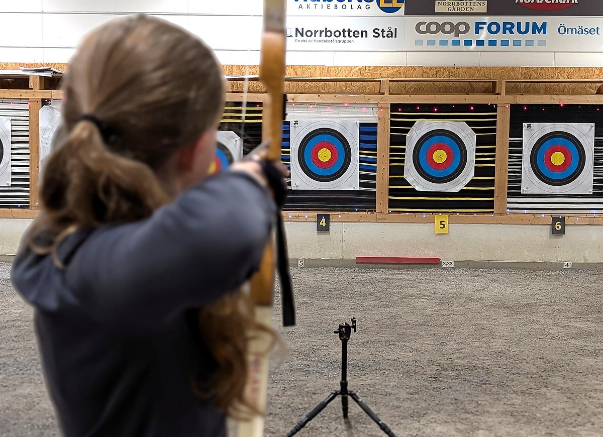 Bandyspelare i träning